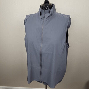 Venezia Vintage Gray Zip Up Sleeveless Vest 26/28 (6915)